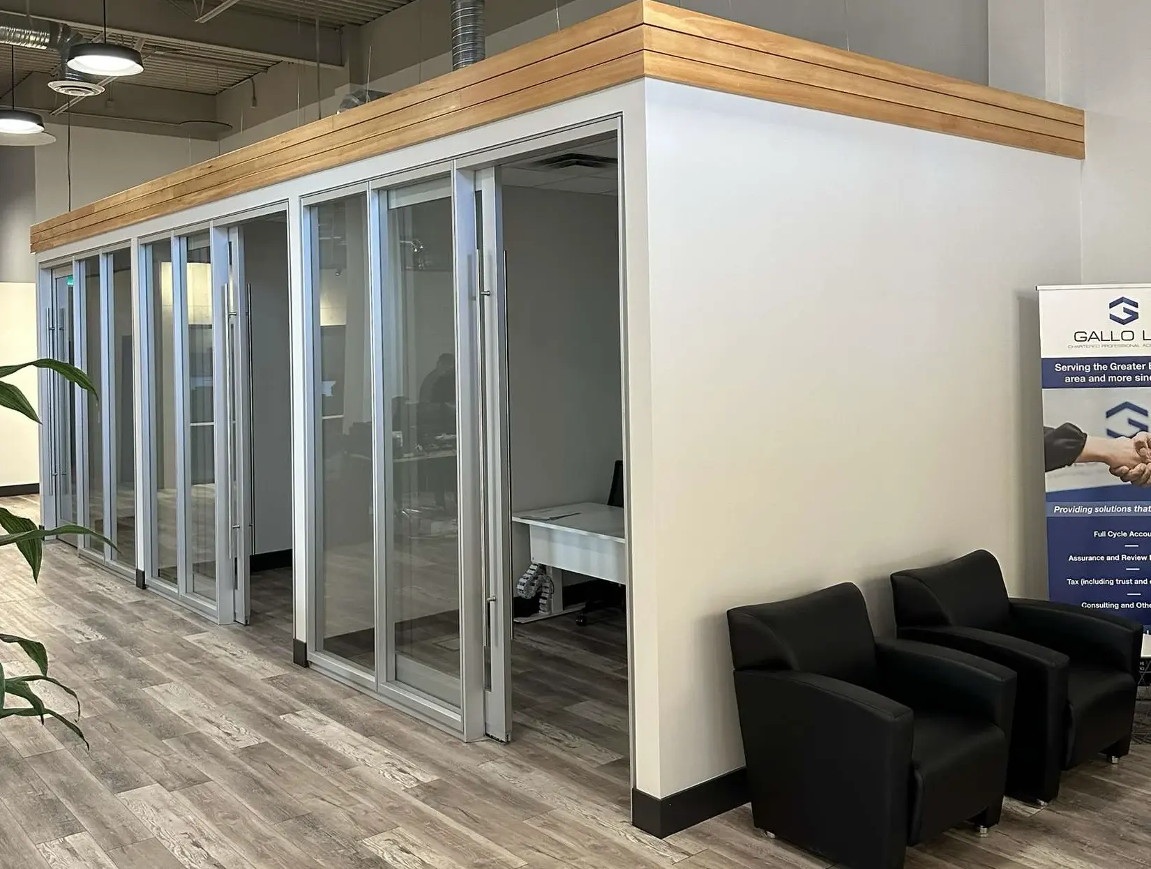 Office Addition completed by FLOW Contractors. Commercial contractor project